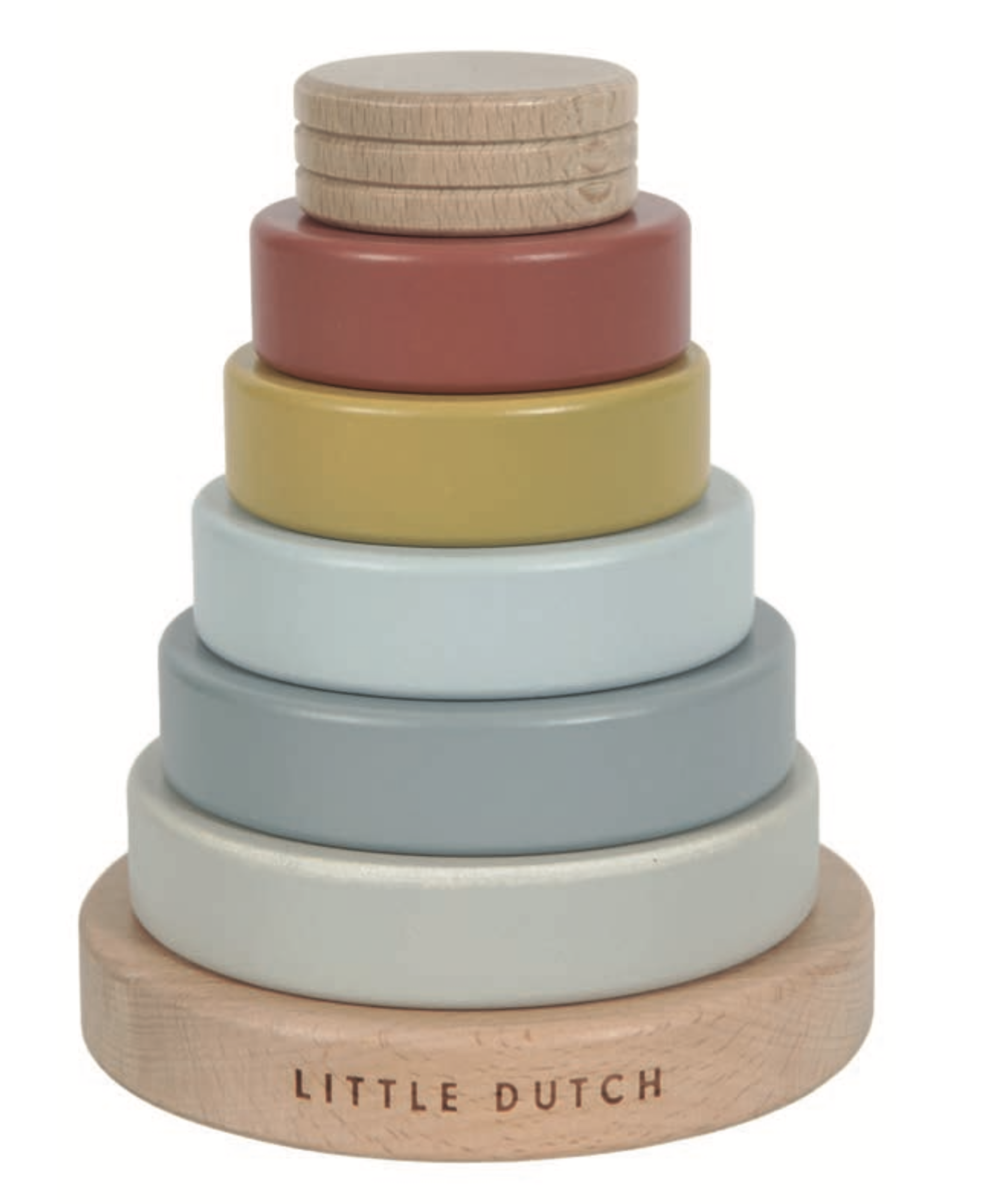 LITTLE DUTCH. Ξύλινη πυραμίδα ταξινόμησης Pure & Nature (πολύχρωμο) - Main Image