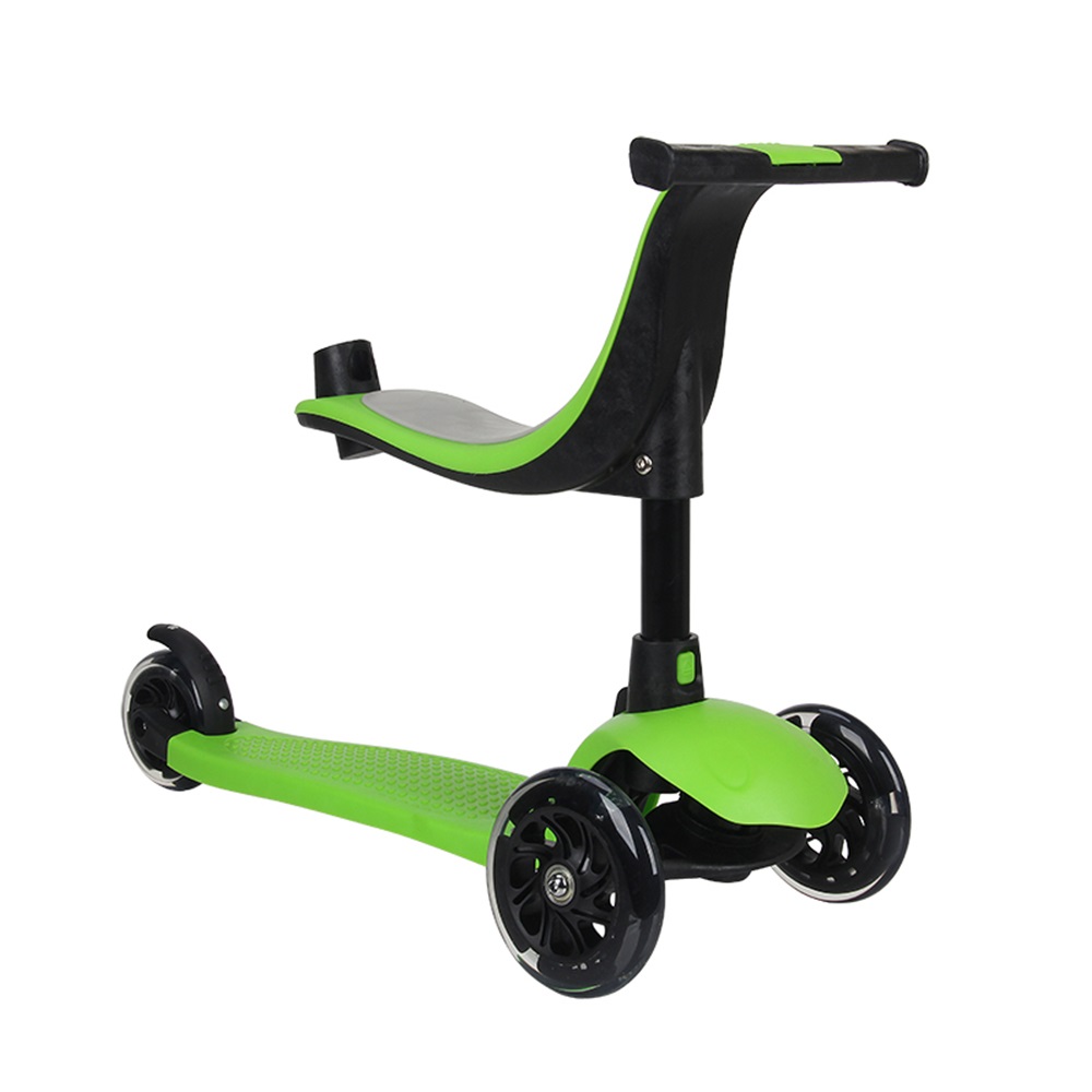 Fun Wheels Πατίνι με κάθισμα 3 σε 1 φωτιζόμενες ρόδες 'Mini' πράσινο - Main Image