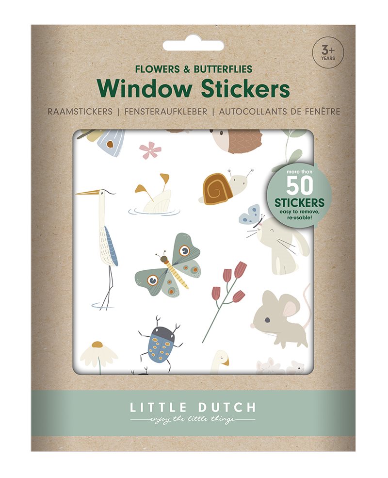 LITTLE DUTCH. Επαναχρησιμοποιούμενα Αυτοκόλλητα "Flowers & Butterflies" - Main Image
