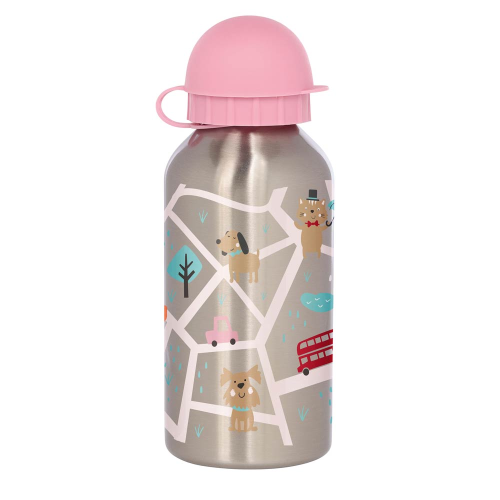 Sigikid Παιδικό Ανοξείδωτο παγούρι 400ml 'Γάτα και Σκύλος' - Main Image