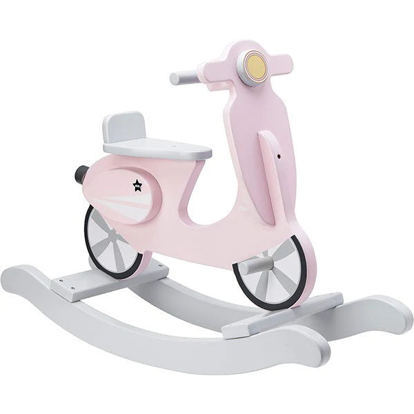 KIDS CONCEPT. Rocking Scooter ροζ/λευκό - Main Image