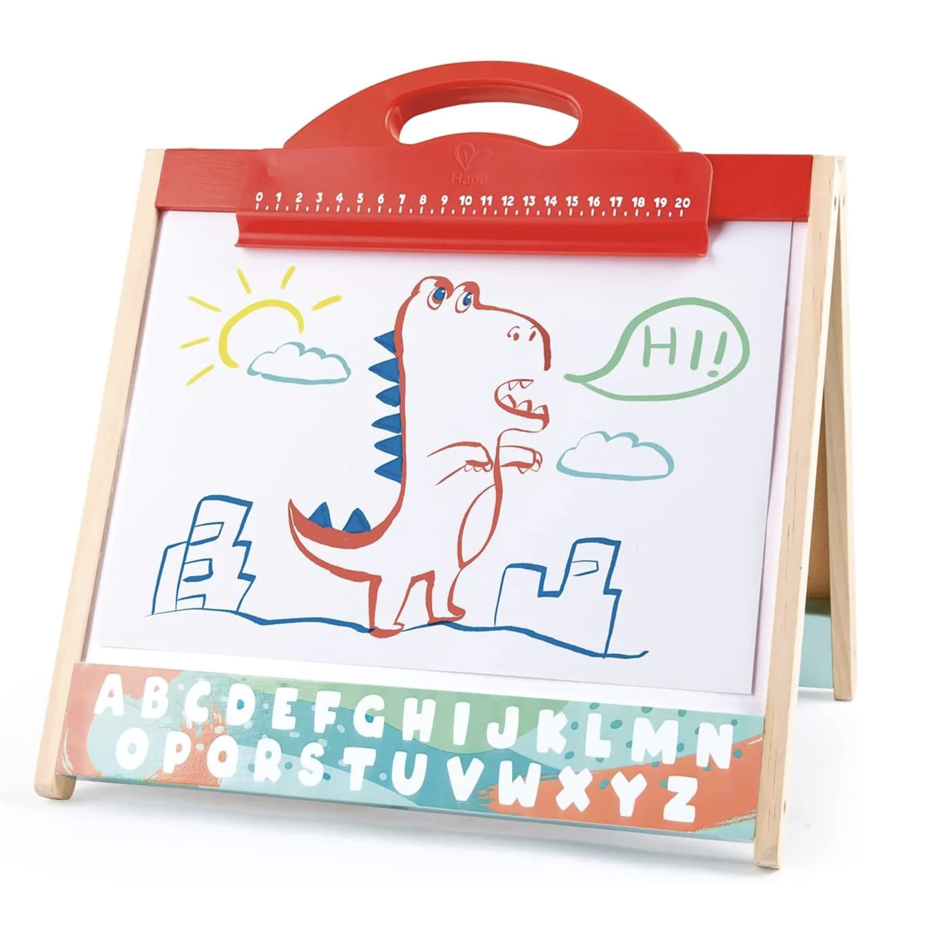 Hape 3 In 1 Μαγνητικός πίνακας διπλής όψεως με κιμωλίες και μαρκαδόρους - Main Image