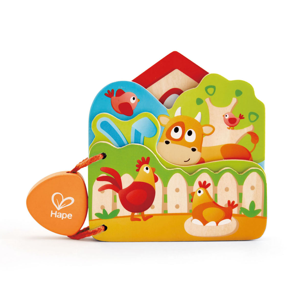 Hape  Ξύλινο Βιβλιαράκι Ζώα της Φάρμας - Main Image