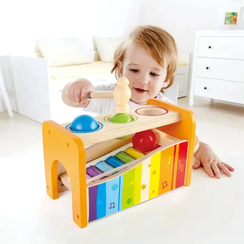 Hape Early Melodies Pound & Tap Bench Με Ξυλόφωνο Και Μπάλες  - Main Image