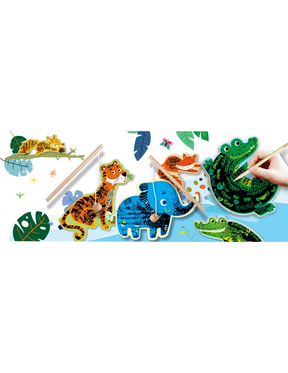 SCRATCH 'N' CATCH-JUNGLE ANIMALS - Main Image