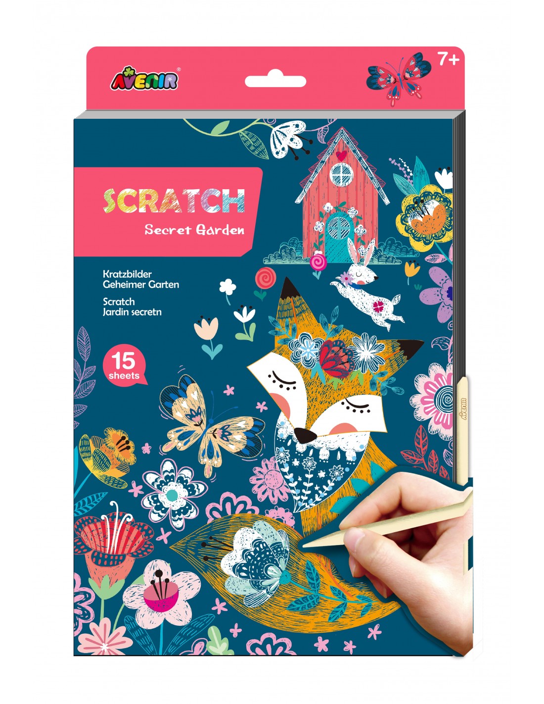 A4 SCRATCH BOOK - SECRET GARDEN - Main Image