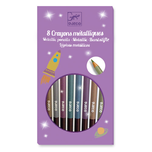 Djeco 8 ξυλομπογιές μεταλλικές - Main Image